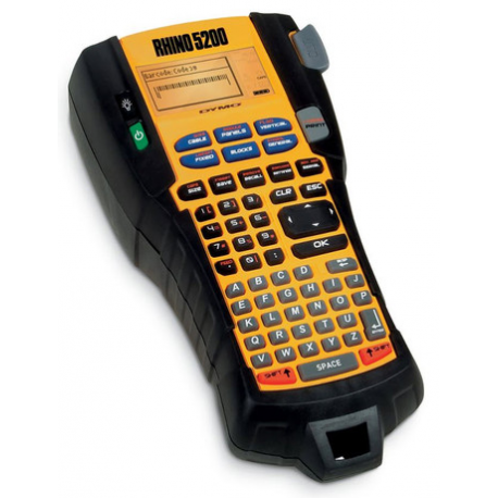 DYMO Rhino 5200 - Hard Case Kit - labelmaker - B / W - Roll (1.9 cm) - cutter - yellow - 40