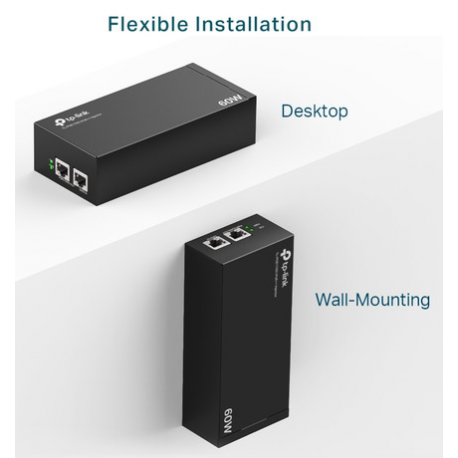 TP-Link TL-POE170S V1 - PoE injector - AC 100-240 V - 60 Watt - output connectors: 1 - 16