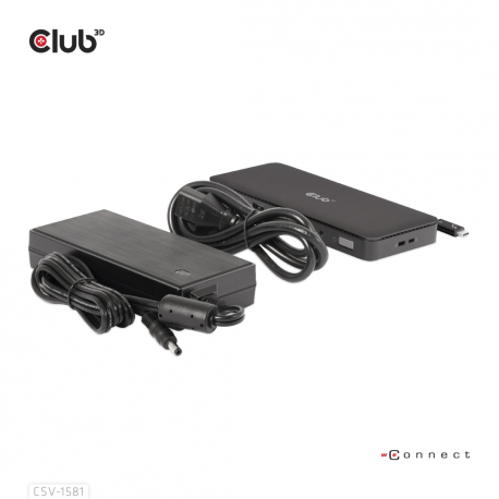 Club 3D - Docking station - USB-C / Thunderbolt 3 / Thunderbolt 4 - 3 x Thunderbolt 4 - GigE - 140 Watt - 5