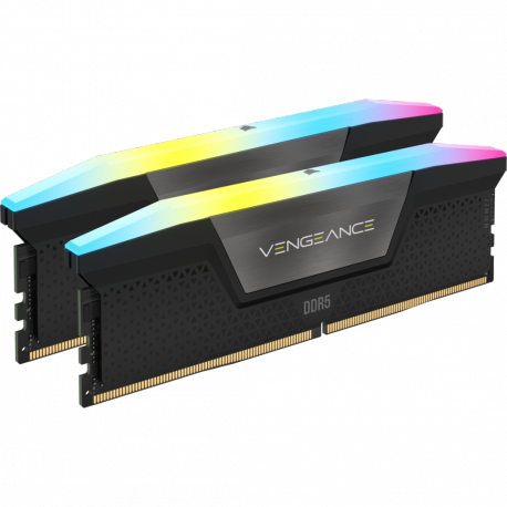 CORSAIR Vengeance RGB - DDR5 - kit - 96 GB: 2 x 48 GB - DIMM 288-pin - 5600 MHz / PC5-44800 - CL40 - 1.25 V - black - 2