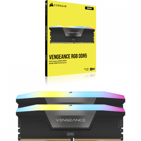 CORSAIR Vengeance RGB - DDR5 - kit - 96 GB: 2 x 48 GB - DIMM 288-pin - 5600 MHz / PC5-44800 - CL40 - 1.25 V - black - 5