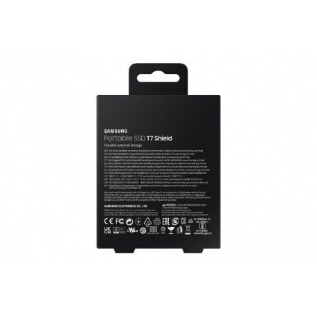 Samsung T7 Shield MU-PE4T0S - SSD - encrypted - 4 TB - external (portable) - USB 3.2 Gen 2 (USB-C connector) - 256-bit AES - black - 28