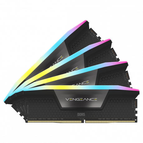 CORSAIR Vengeance RGB - DDR5 - kit - 64 GB: 4 x 16 GB - DIMM 288-pin - 6200 MHz / PC5-49600 - CL32 - 1.4 V - unbuffered - black - 6