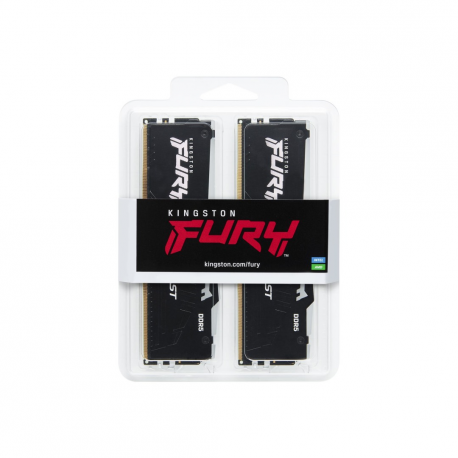 Kingston FURY Beast RGB - DDR5 - kit - 16 GB: 2 x 8 GB - DIMM 288-pin - 5600 MHz  /  PC5-44800 - CL36 - 1.25 V - unbuffered - on-die ECC - black - 9