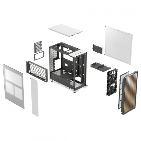 Fractal Design North - Mid tower - ATX - no power supply (ATX) - chalk white - USB/Audio - 37