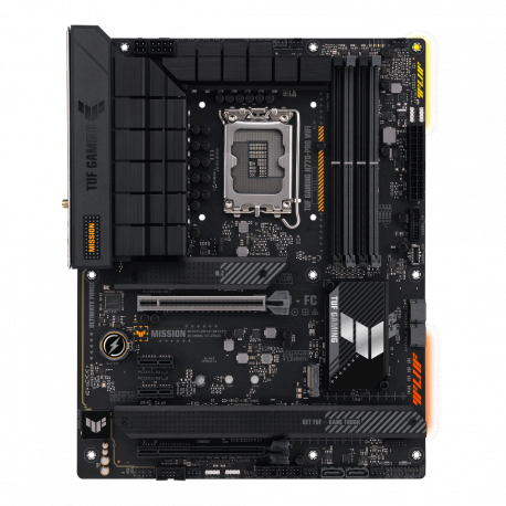 ASUS TUF GAMING H770-PRO WIFI - Motherboard - ATX - LGA1700 Socket - H770 Chipset - USB 3.2 Gen 1, USB 3.2 Gen 2, USB4, USB-C 3.2 Gen 2x2, USB-C 3.2 Gen 1 - 2.5 Gigabit LAN, Wi-Fi 6, Bluetooth - onboard graphics (CPU required) - HD Audio (8-channel) - 1