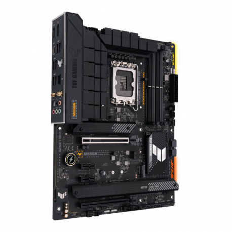 ASUS TUF GAMING H770-PRO WIFI - Motherboard - ATX - LGA1700 Socket - H770 Chipset - USB 3.2 Gen 1, USB 3.2 Gen 2, USB4, USB-C 3.2 Gen 2x2, USB-C 3.2 Gen 1 - 2.5 Gigabit LAN, Wi-Fi 6, Bluetooth - onboard graphics (CPU required) - HD Audio (8-channel) - 4