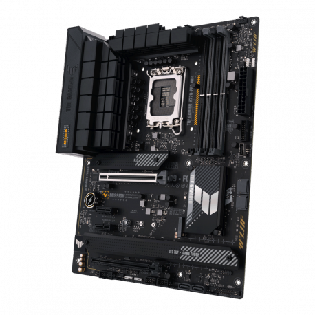 ASUS TUF GAMING H770-PRO WIFI - Motherboard - ATX - LGA1700 Socket - H770 Chipset - USB 3.2 Gen 1, USB 3.2 Gen 2, USB4, USB-C 3.2 Gen 2x2, USB-C 3.2 Gen 1 - 2.5 Gigabit LAN, Wi-Fi 6, Bluetooth - onboard graphics (CPU required) - HD Audio (8-channel) - 5