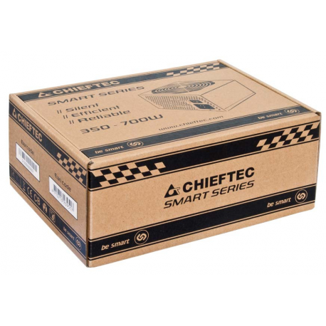 Chieftec Smart Series GPS-400A8 - Power supply (internal) - ATX12V 2.3 - 80 PLUS - AC 230 V - 400 Watt - active PFC - black - 12