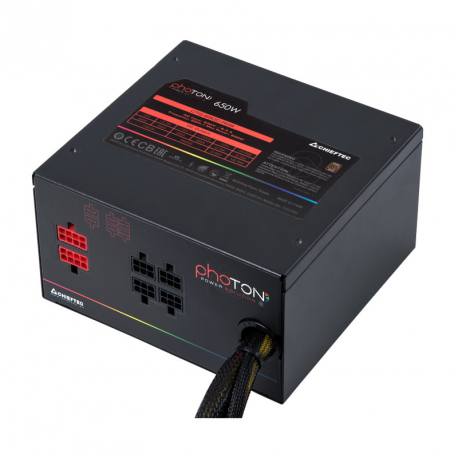 Chieftec Photon Series CTG-650C-RGB - Power supply (internal) - ATX12V 2.3/ EPS12V - AC 230 V - 650 Watt - active PFC - 10