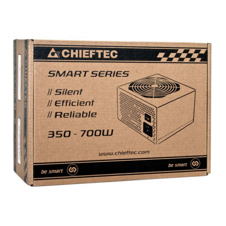 Chieftec Smart Series GPS-500A8 - Power supply (internal) - ATX12V 2.3 - 80 PLUS - AC 230 V - 500 Watt - active PFC - black - 10