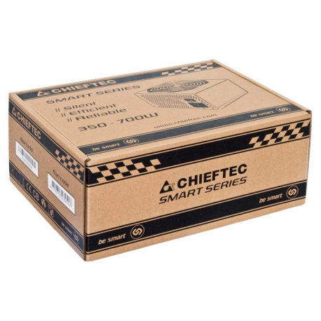 Chieftec Smart Series GPS-500A8 - Power supply (internal) - ATX12V 2.3 - 80 PLUS - AC 230 V - 500 Watt - active PFC - black - 11