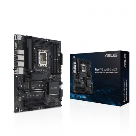 ASUS Pro WS W680-ACE - Motherboard - ATX - LGA1700 Socket - W680 Chipset - USB 3.2 Gen 1, USB 3.2 Gen 2, USB-C 3.2 Gen2, USB-C 3.2 Gen 2x2 - 2 x 2.5 Gigabit LAN - onboard graphics (CPU required) - HD Audio (8-channel) - 27