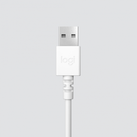 Logitech H390 - Headset - on-ear - wired - USB-A - off-white - 4