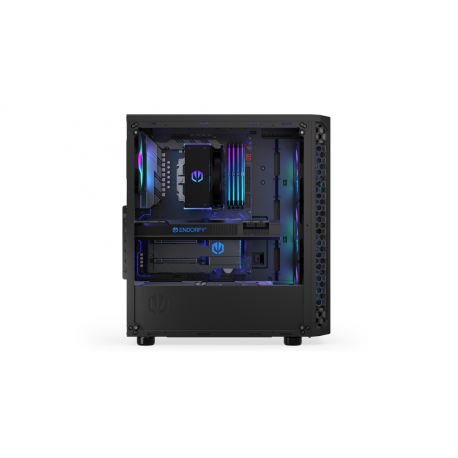 Endorfy Signum 300 ARGB - Mid tower - ATX - windowed side panel (tempered glass) - no power supply (ATX) - black - USB / Audio - 20