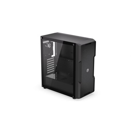 Endorfy Regnum 400 Air - PC case - ATX - windowed side panel (tempered glass) - no power supply (ATX) - black - USB / Audio - 14