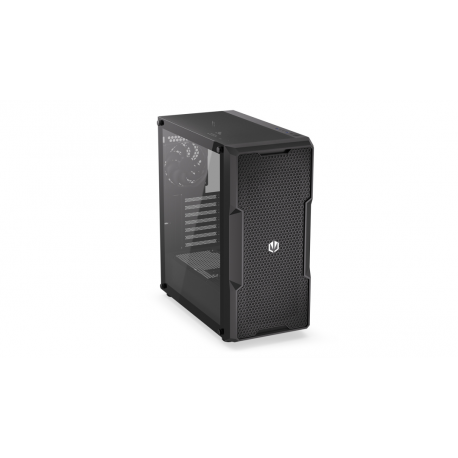 Endorfy Regnum 400 Air - PC case - ATX - windowed side panel (tempered glass) - no power supply (ATX) - black - USB / Audio - 17