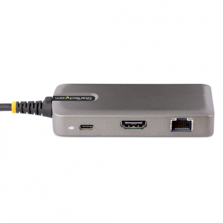 StarTech.com USB-C Multiport Adapter, 4K 60Hz HDMI w/HDR, 2-Port 5Gbps USB 3.0 Hub, 100W Power Delivery Pass-Through, GbE, USB Type C Mini Docking Station, Works with Chromebook certified - Windows, macOS (103B-USBC-MULTIPORT) - Docking station - USB-C / USB4 / Thunderbolt 3 / Thunderbolt 4 - HDMI - GigE - 9