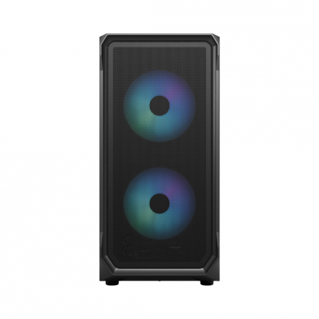 Fractal Design Focus 2 RGB - Tower - ATX - windowed side panel (tempered glass) - no power supply (ATX) - black TG clear tint - USB/Audio - 22