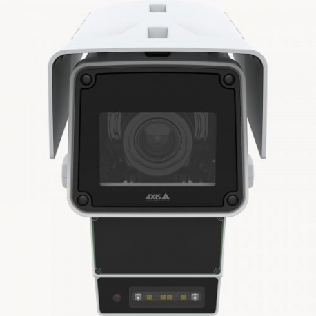 AXIS Q1656-DLE - Network surveillance camera - box - outdoor - weather resistant / impact resistant - colour (Day&Night) - 4 MP - 2688 x 1512 - i-CS-mount - vari-focal - audio - GbE - MJPEG, AVC, HEVC, H.265, H.264B, H.264H, H.264M, MPEG-4 Part 10, MPEG-H Part 2 - DC 10 - 28 V / PoE Plus Class 4 - 1