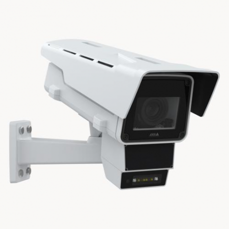 AXIS Q1656-DLE - Network surveillance camera - box - outdoor - weather resistant / impact resistant - colour (Day&Night) - 4 MP - 2688 x 1512 - i-CS-mount - vari-focal - audio - GbE - MJPEG, AVC, HEVC, H.265, H.264B, H.264H, H.264M, MPEG-4 Part 10, MPEG-H Part 2 - DC 10 - 28 V / PoE Plus Class 4 - 2
