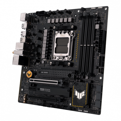 ASUS TUF Gaming B650M-Plus WIFI - Motherboard - micro ATX - Socket AM5 - AMD B650 Chipset - USB 3.1 Gen 2, USB 3.2 Gen 2, USB-C 3.2 Gen 2x2, USB-C 3.2 Gen 1 - 2.5 Gigabit LAN, Bluetooth - onboard graphics (CPU required) - HD Audio (8-channel) - 12