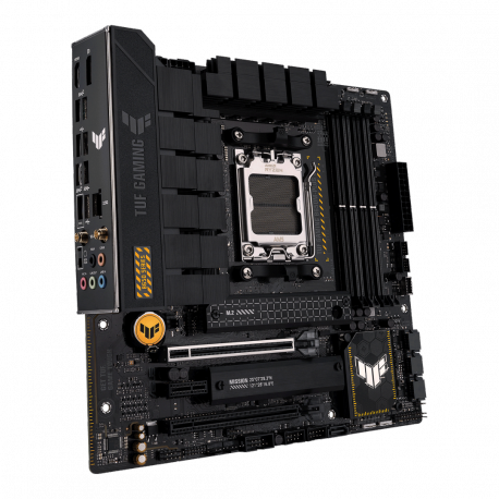 ASUS TUF Gaming B650M-Plus WIFI - Motherboard - micro ATX - Socket AM5 - AMD B650 Chipset - USB 3.1 Gen 2, USB 3.2 Gen 2, USB-C 3.2 Gen 2x2, USB-C 3.2 Gen 1 - 2.5 Gigabit LAN, Bluetooth - onboard graphics (CPU required) - HD Audio (8-channel) - 17