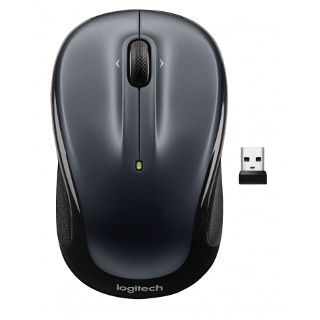 Logitech M325s - Mouse - right and left-handed - optical - 5 buttons - wireless - 2.4 GHz - USB wireless receiver - dark grey - 6