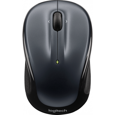 Logitech M325s - Mouse - right and left-handed - optical - 5 buttons - wireless - 2.4 GHz - USB wireless receiver - dark grey - 7