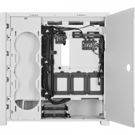 CORSAIR iCUE 5000X RGB QL Edition - Mid tower - windowed side panel (tempered glass) - no power supply (ATX) - true white - USB/Audio - 11