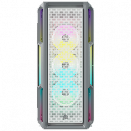 CORSAIR iCUE 5000T RGB - Mid tower - extended ATX - windowed side panel (tempered glass) - no power supply (ATX) - white - USB/Audio - 12