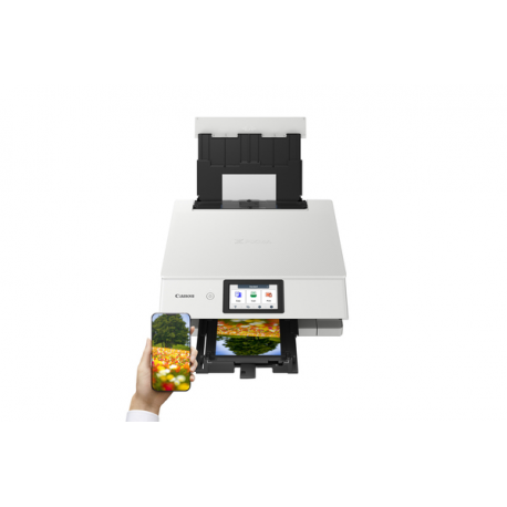 Canon PIXMA TS8751 - Multifunction printer - colour - ink-jet - Legal (216 x 356 mm) (original) - A4 / Legal (media) - up to 15 ipm (printing) - 200 sheets - USB 2.0, Wi-Fi(ac) - white - 2