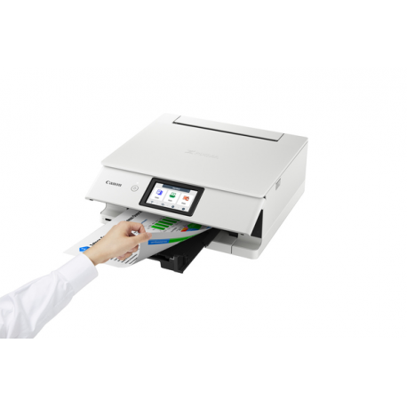 Canon PIXMA TS8751 - Multifunction printer - colour - ink-jet - Legal (216 x 356 mm) (original) - A4 / Legal (media) - up to 15 ipm (printing) - 200 sheets - USB 2.0, Wi-Fi(ac) - white - 3