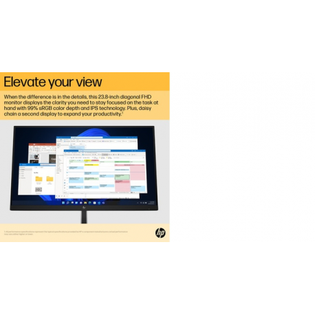 HP E24u G5 - E-Series - LED monitor - 23.8" (23.8" viewable) - 1920 x 1080 Full HD (1080p) @ 75 Hz - IPS - 250 cd / m² - 1000:1 - 5 ms - HDMI, DisplayPort, USB-C - black head, black and silver (stand) - 25