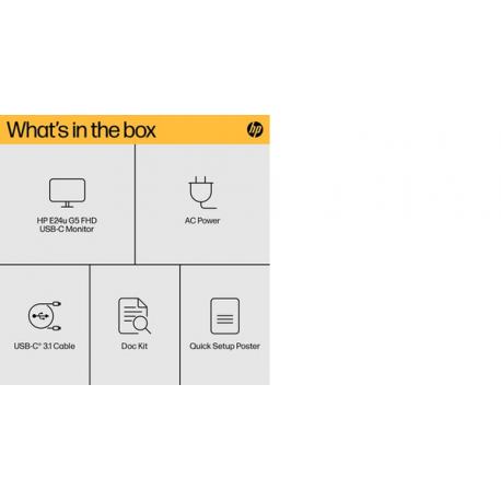 HP E24u G5 - E-Series - LED monitor - 23.8" (23.8" viewable) - 1920 x 1080 Full HD (1080p) @ 75 Hz - IPS - 250 cd / m² - 1000:1 - 5 ms - HDMI, DisplayPort, USB-C - black head, black and silver (stand) - 26