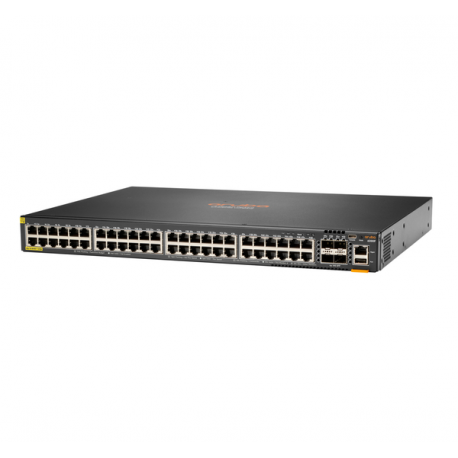 HPE Aruba Networking CX 6200F 48G Class4 PoE 4SFP+ 740W Switch - Switch - Max. Stacking Distance 10 kms - L3 - Managed - 48 x 10 / 100 / 1000 (PoE+) + 4 x 1 Gigabit  /  10 Gigabit SFP+ (uplink) - front and side to back - rack-mountable - PoE+ (740 W) - BTO - 1