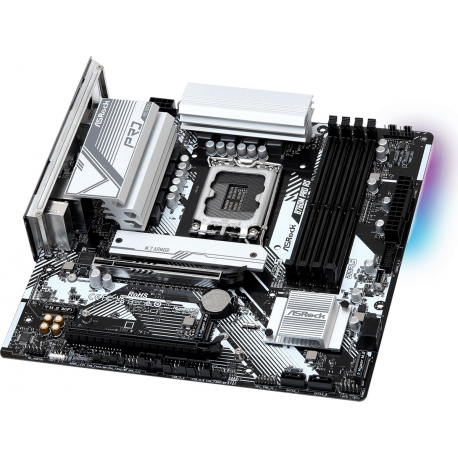 ASRock B760M PRO RS / D5 - Motherboard - micro ATX - LGA1700 Socket - B760 Chipset - USB 3.2 Gen 1, USB-C 3.2 Gen 1 - 2.5 Gigabit LAN - onboard graphics (CPU required) - HD Audio (8-channel) - 3