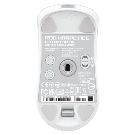 ASUS ROG Harpe Ace - Aim Lab Edition - mouse - optical - 5 buttons - wireless, wired - USB, 2.4 GHz, Bluetooth 5.1 - ROG Omni receiver - white - 4