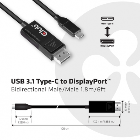Club 3D CAC-1557 - External video adapter - USB-C - DisplayPort - 5