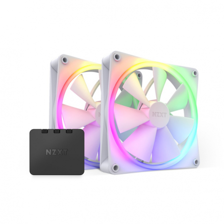 NZXT F Series F140 RGB Twin Pack - Case fan - 140 mm - matt white - 0