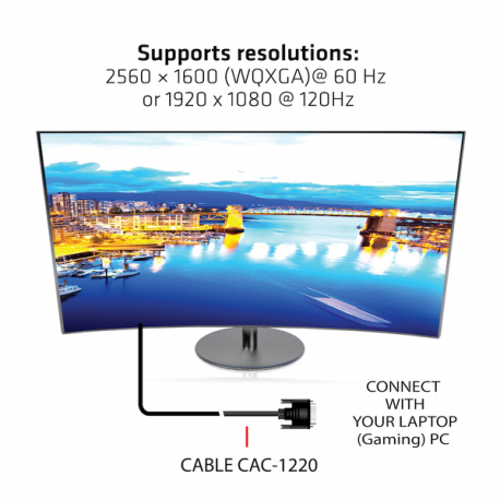 Club 3D - DVI cable - dual link - DVI-D (M) to DVI-D (M) - 10 m - thumbscrews, gold flashed contacts - 3