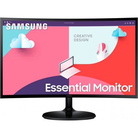 Samsung S24C364EAU - S36C Series - LED monitor - curved - 24" - 1920 x 1080 Full HD (1080p) @ 75 Hz - VA - 250 cd / m² - 3000:1 - 4 ms - HDMI, VGA - black - 0