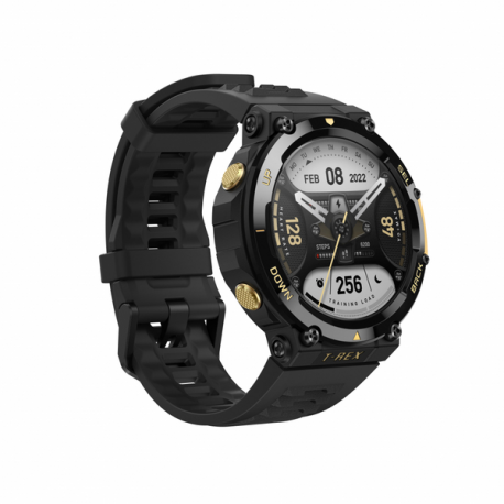 Amazfit T-Rex 2 - Astro black and gold - smart watch with strap - silicone - wrist size: 140-205 mm - display 1.39" - Bluetooth - 66.5 g - 1