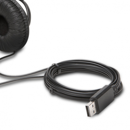 Kensington USB Hi-Fi Headphones with Mic - Headset - on-ear - wired - USB-A - black - 3