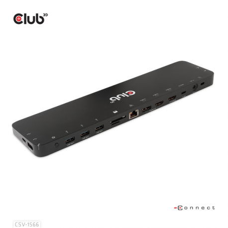 Club 3D - Docking station - USB-C - 2 x HDMI, DP - GigE - 120 Watt - 8