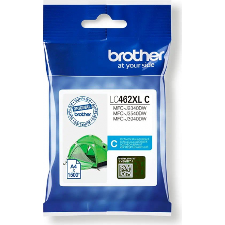 Brother LC462XLC - High capacity - cyan - original - ink cartridge - for Brother MFC-J2340DW, MFC-J3540DW, MFC-J3940DW - 3