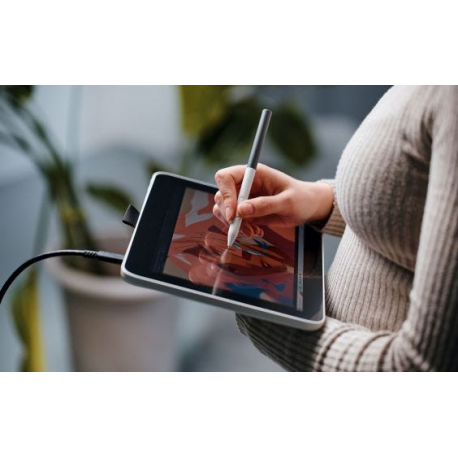 Wacom One 12 - Digitiser w / LCD display - electromagnetic - wired - USB-C - 3