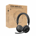 Logitech Zone Wireless 2 UC - Headset - on-ear - Bluetooth - wireless - active noise cancelling - USB-C via Bluetooth adapter - graphite - Optimised for UC