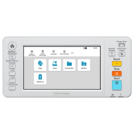 Kyocera ECOSYS MA4000CIX - Multifunction printer - colour - laser - Legal (216 x 356 mm) / A4 (210 x 297 mm) (original) - A4 / Legal (media) - up to 40 ppm (copying) - up to 40 ppm (printing) - 250 sheets - USB 2.0, Gigabit LAN, USB host - 5