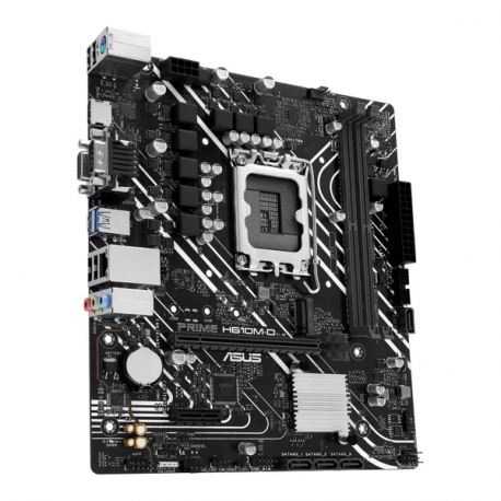 ASUS PRIME H610M-D - Motherboard - micro ATX - LGA1700 Socket - H610 Chipset - USB 3.2 Gen 1 - Gigabit LAN - onboard graphics (CPU required) - HD Audio (8-channel) - 1